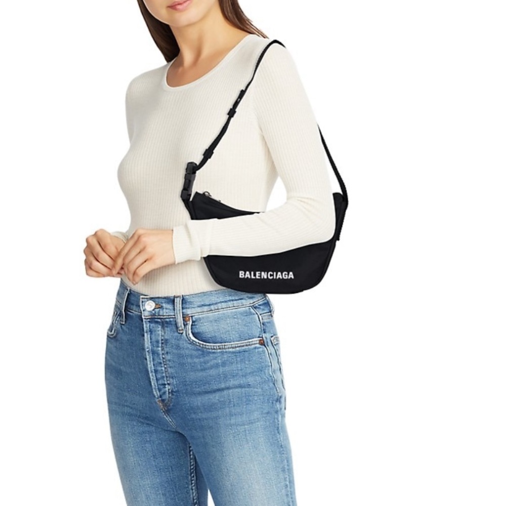 Balenciaga Wheel Sling Logo Bag